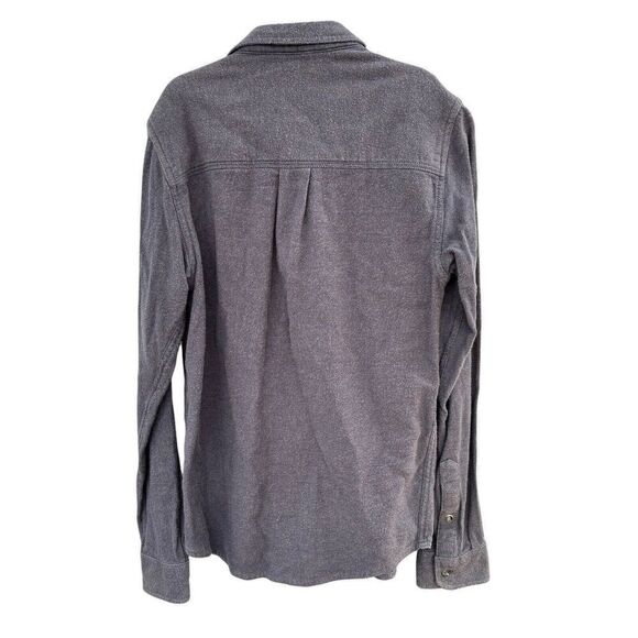 KAVU Klear Charcoal Gray Long Sleeve Shirt Flannel Sz M Plaid Cuffs - Picture 3 of 5